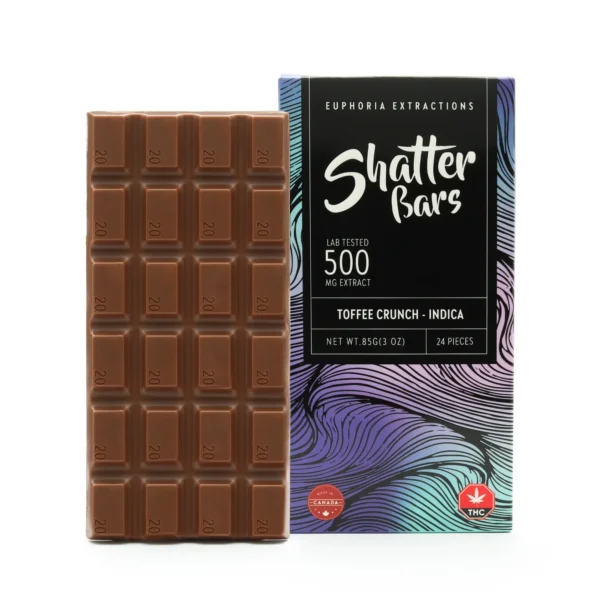 Shatter Bars (Euphoria Extractions) – 500mg Indica THC - Image 2